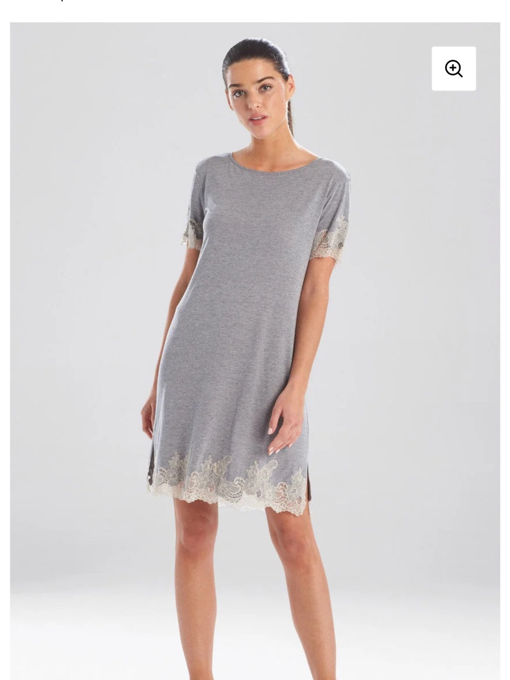 NWT Natori Luxe Shangri-La short sleeve sleep shirt